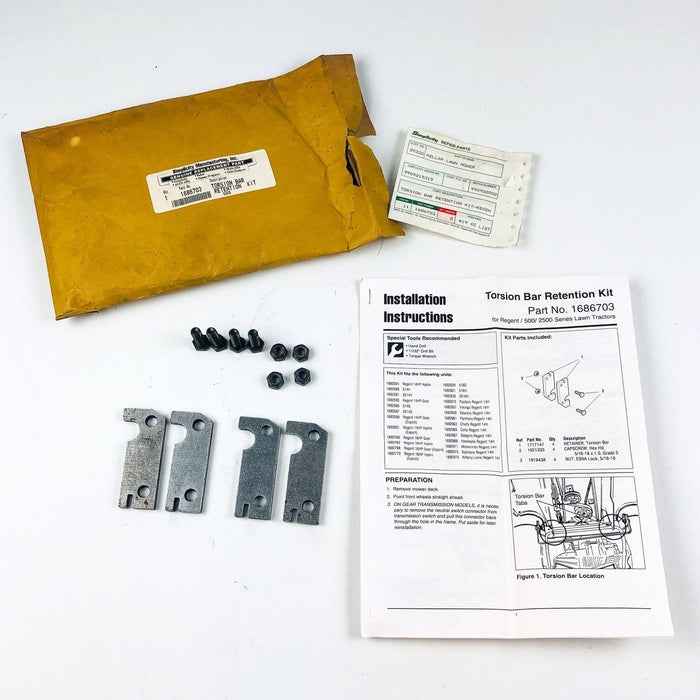 Simplicity 1686703 Torsion Bar Retention Kit OEM NOS Replcd by 1686703SM 1