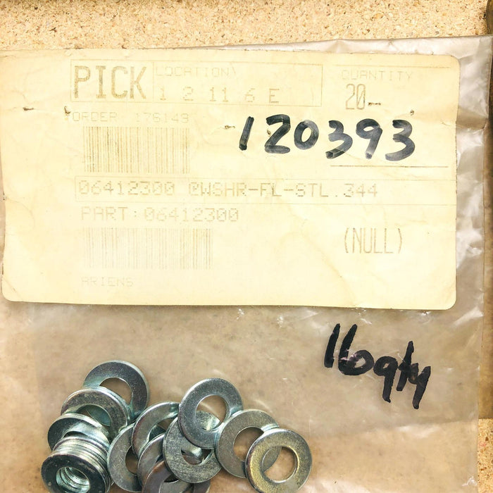 Gravely 06401017 Washer Flat STL .344x.688 OEM NOS Replaces 120393 / 06412300 2