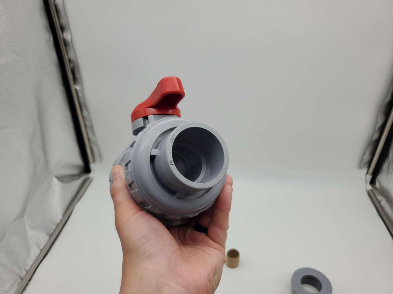 Asahi 1613015 1-1/2" Ball Valve Type 21 CPVC 150 PSI FKM Seals 6