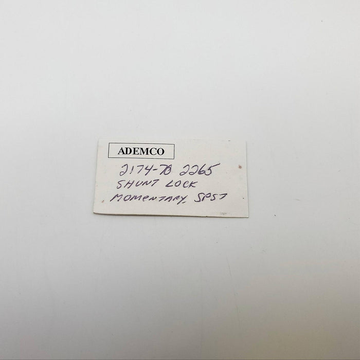 Ademco 2174-70 Shunt Lock Momentary Switch 1-3/4" L x 0.70" D Keyed 2265 NOS 6