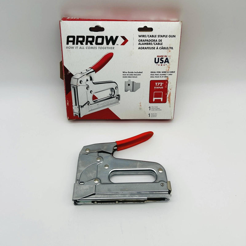 Arrow T72 Wire Cable Staple Gun Wiretacker Insulated Fastener w/ Wire Guide 11