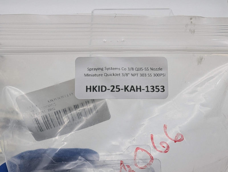 Spraying Systems Co 3/8 QJJS-SS Nozzle Miniature QuickJet 3/8" NPT 303 SS 300PSI 4