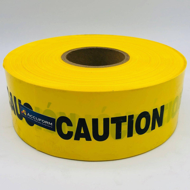 Barricade Tape Caution Precaucion 3in x 1000ft Custom 1 Roll Accuform MPT555 1