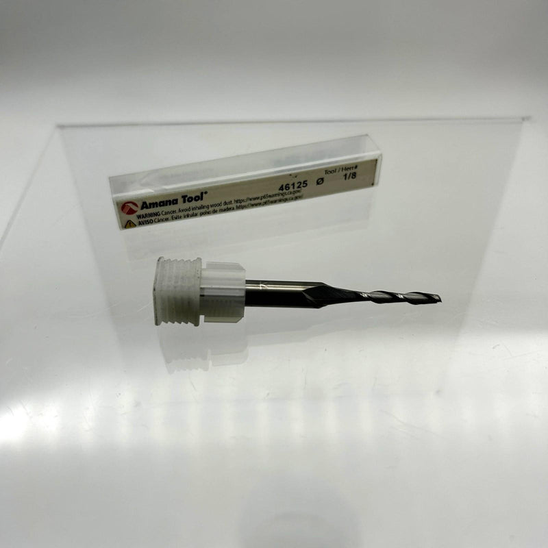 Armana Tool 46125 Router Bit Spiral Plunge Solid Carbide 1/8 Dx 13/16 x 1/4 Sh 9
