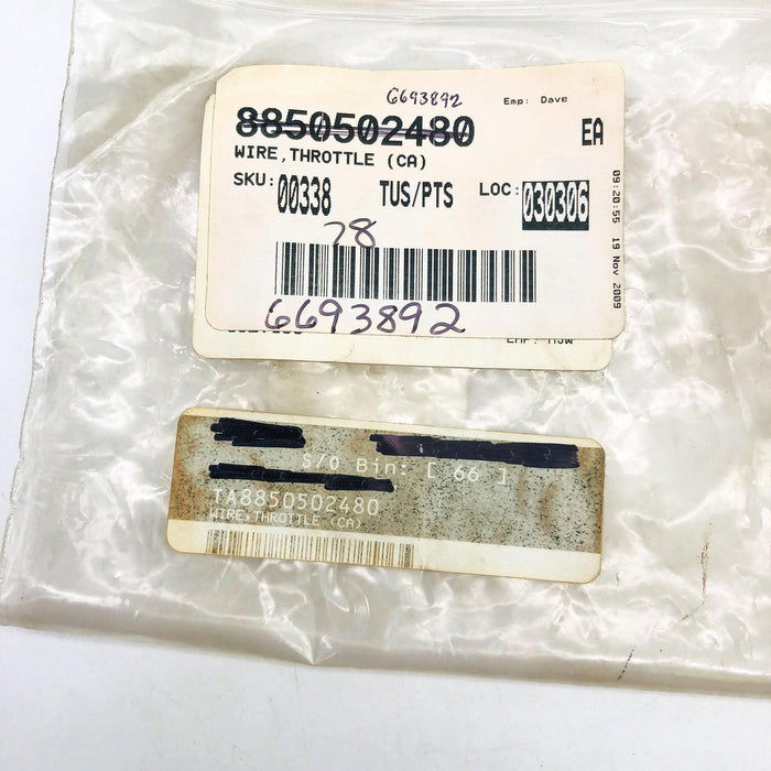 Tanaka 885-05024-80 Throttle Wire OEM NOS Superseded to 6693892 Open 6