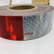 Aura 135-HY Conspicuity Tape 2in x 150ft Red White 11x7 Kiss Cut DOT-C2 1 Roll 4