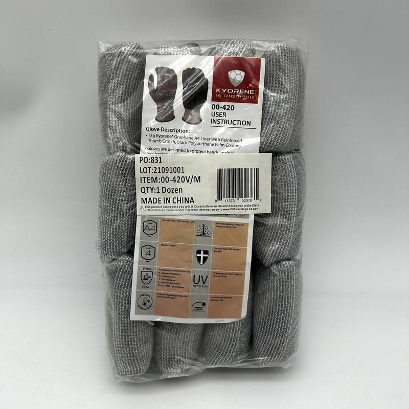 Armor Guys 00-420V Cut Resistant Gloves Sz Medium 13G Poly Palm Coating 12 Pairs 7