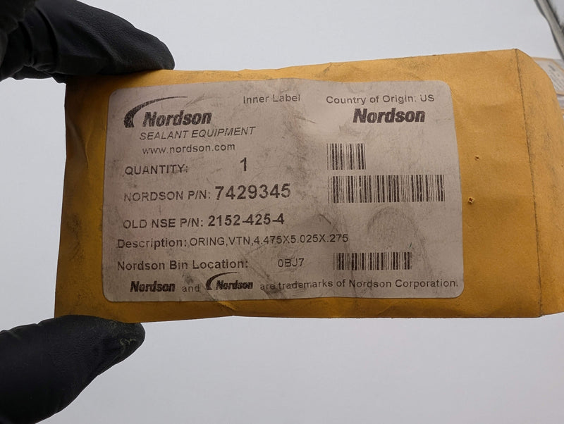 Nordson 7429345 O-Ring Viton 4.475 x 5.025 x 0.275 for Hot Melt Glue Dispenser
