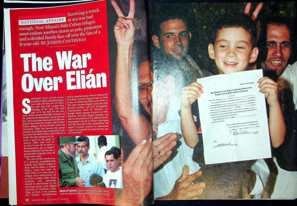 Newsweek Magazine January 17 2000 Elian Gonzalez Cuba Fidel Castro The Sopranos 4