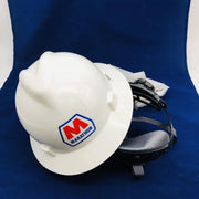 MSA 475369 Hard Hat V Gard White Ratchet Oil Oilfield Refinery Memorabilia 8