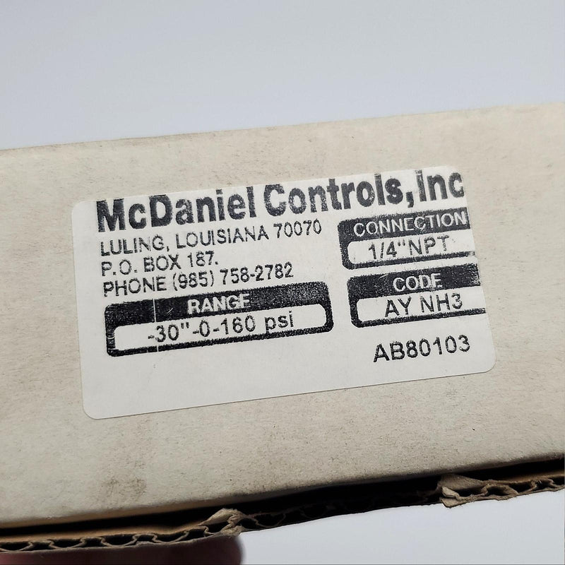 McDaniel Controls AYNH3 Ammonia Gauge 4" Dial 0-160 PSI 1/4" NPT Connection 5