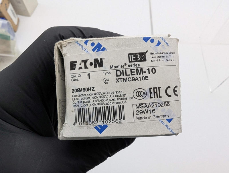 Eaton DILEM-10 XT IEC Mini Contactor XTMC9A10E 208V 9A 3 Pole 6