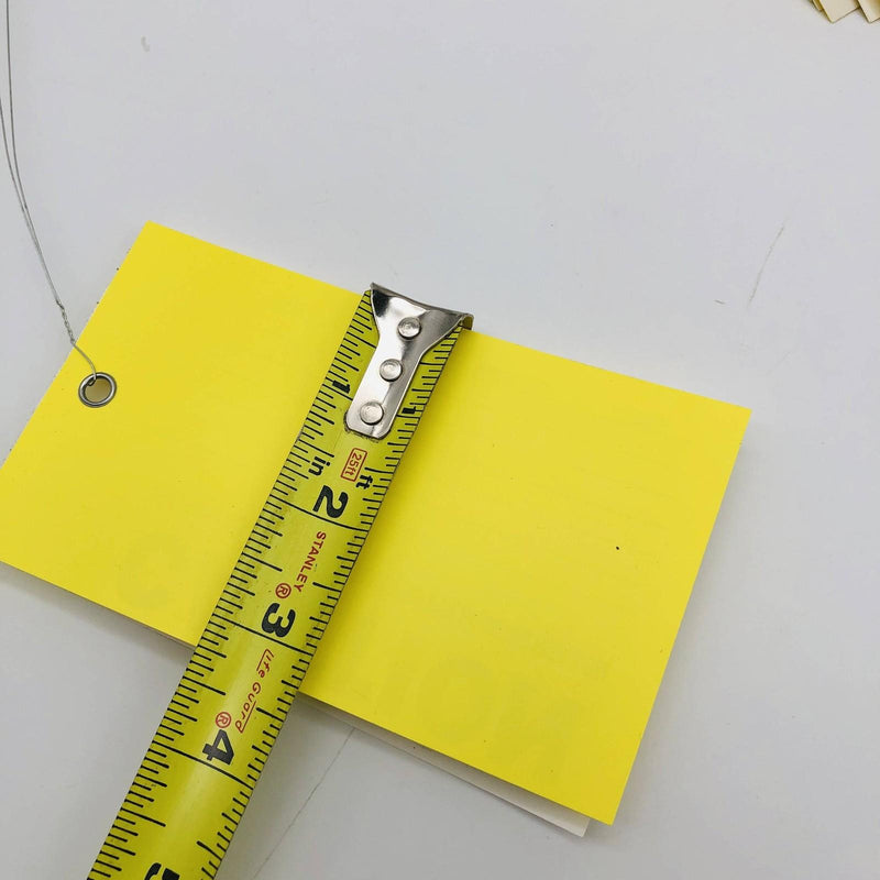 Yellow Caution Tags 3-1/4" x 5" Self Laminating Pre Wired Safety Pack of 100 6