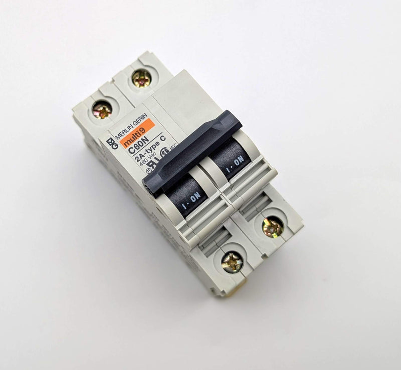 Schneider Merlin Gerin 2A Multi9 C60N Mini Circuit Breaker 2 Pole 480 V