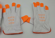 Goatskin Leather Driver Gloves A5 Cut Resistant Hi-Vis Fingertips 3XL 3 Pairs 2