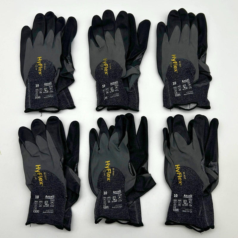 Ansell HyFlex 11-937 Cut Resistant Gloves Size 10 XL Dyneema 18 Gauge 6 Pairs 1
