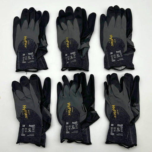 Ansell HyFlex 11-937 Cut Resistant Gloves Size 10 XL Dyneema 18 Gauge 6 Pairs 1
