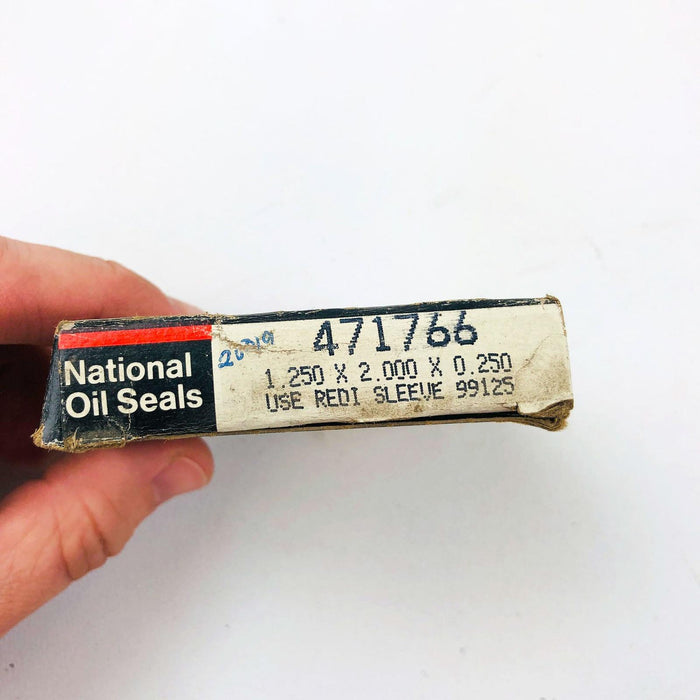 National 471766 Oil Seal 1.250 x 2.00 x 0.250 New Old Stock USA Made 20319 3