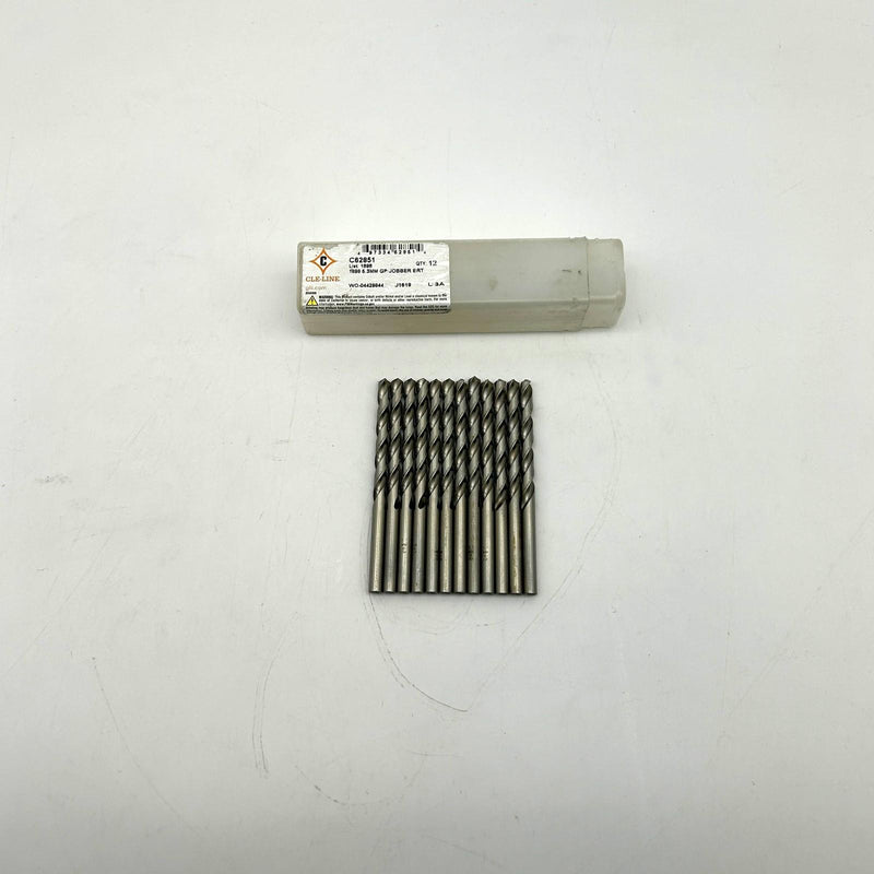 12pk Cle-Line C62851 Jobber Length Drill 1898 5.3mm General Purpose HSS Bright 8