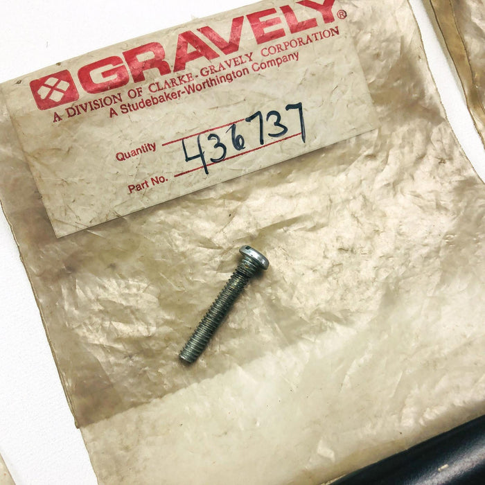 Gravely 436737 Screw Machine 10-24x1.25 Flat Head OEM New NOS Loose 2