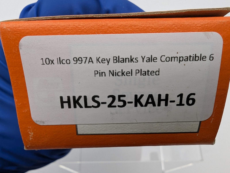 10x Ilco 997A Key Blanks Yale Compatible 6 Pin Nickel Plated 4