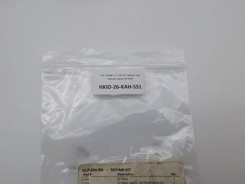 C.M. Smillie CLP 204-RK Cylinder Seal Rebuild Repair Kit OEM
