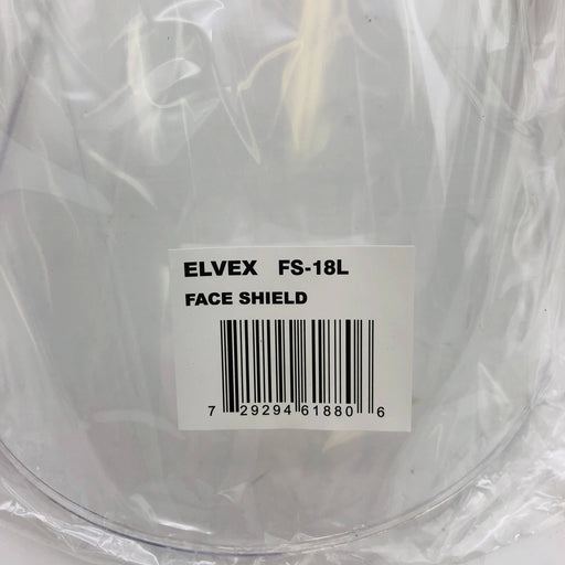 Elvex FS-18L Face Shield Molded Cyl Lexan 18.5" H .078" W 10" L Polycar WELFS18L 2