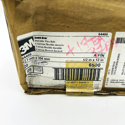 3M Scotch Brite 64466 Sanding Belt 1/2in x 12in AO DF-BL Fine Non Woven 20pk 2