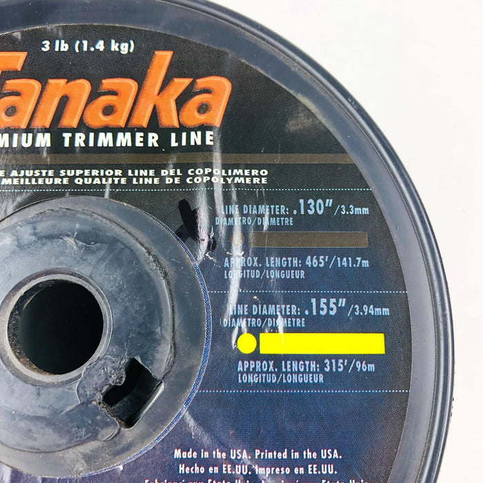 Tanaka 746171 Trimmer Line .130" / 3.30mm Dia 465' Length 3lb New Old Stock NOS