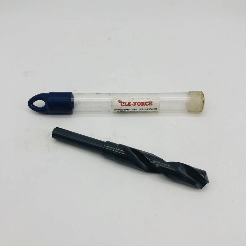 Cle-Force C68686 Reduced Shank Drill 11/16 1681 S&D 1/2" Sh 3 Flts HSS Blck Oxid