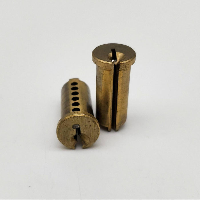 2x Schlage 33-406 Cylinder Plugs 1-1/8" C Keyway 6 Pin Satin Brass 606 1