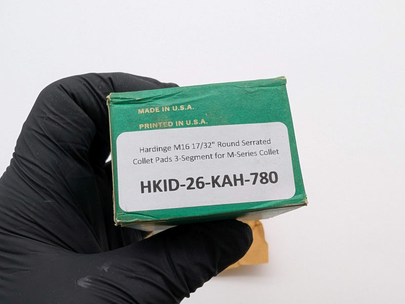 Hardinge M16 17/32" Round Serrated Collet Pads 3-Segment for M-Series Collet