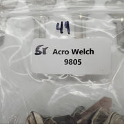 10x Acro Welch 9805 Padlock Key Blanks Nickel Plated 5 Pin Ilco 1123 / WE1 4