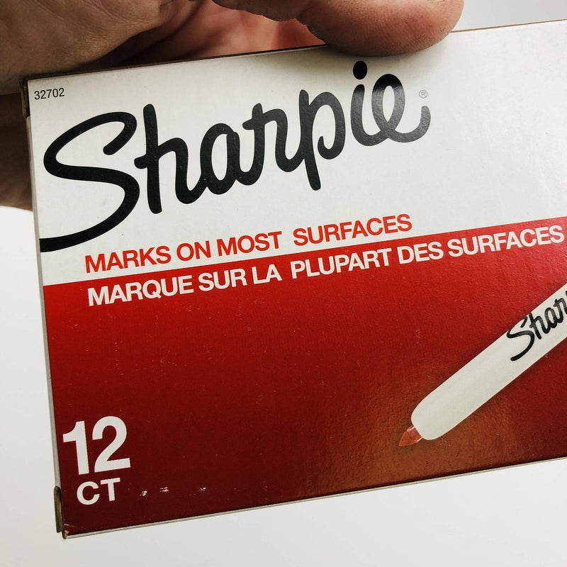 Sharpie 32702 Red Marker Fine Point Retractable No Cap Permanent 12 Count 3
