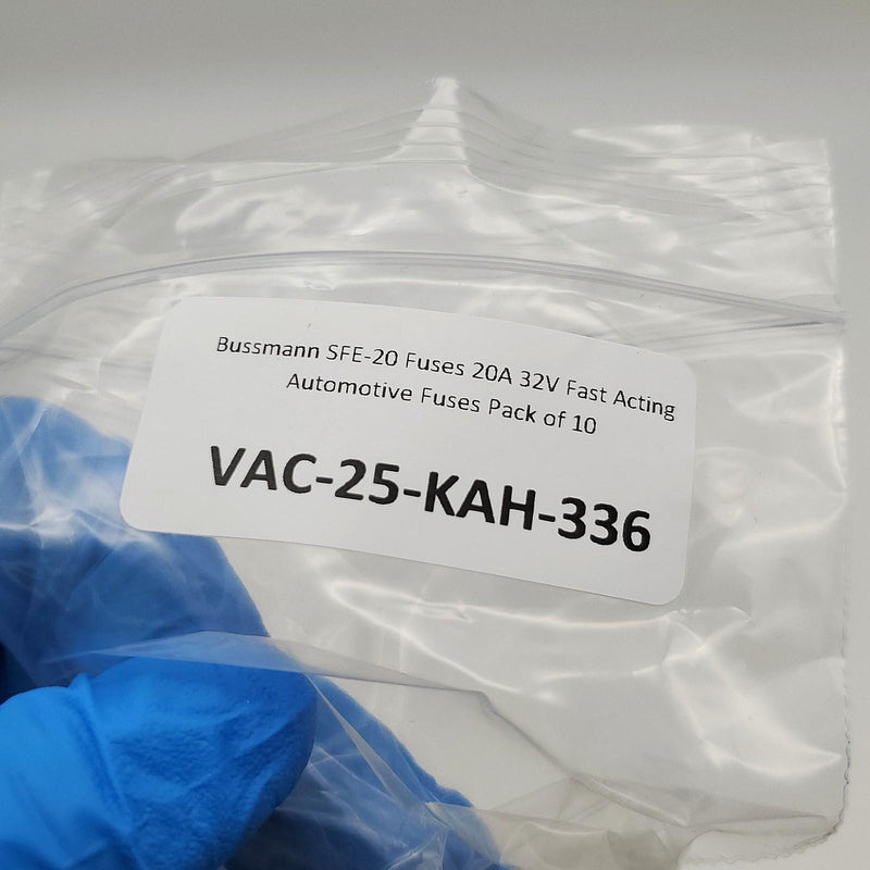 Bussmann SFE-20 Fuses 20A 32V Fast Acting Automotive Fuses Pack of 10