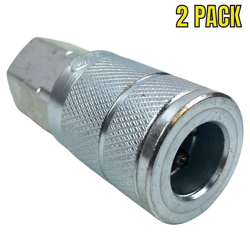 2x Sleeve Quick Coupler 3/8" Body 3/8" FNPT Automotive Type G Legacy A76610-X