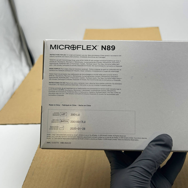 Microflex N892 Disposable Gloves Medium Extended Cuff PF Nitrile 500pcs/Case