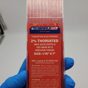 Techniweld TU2T0627 Tungsten Electrode 1/16" x 7" 2% Thoriated Pack of 10 3