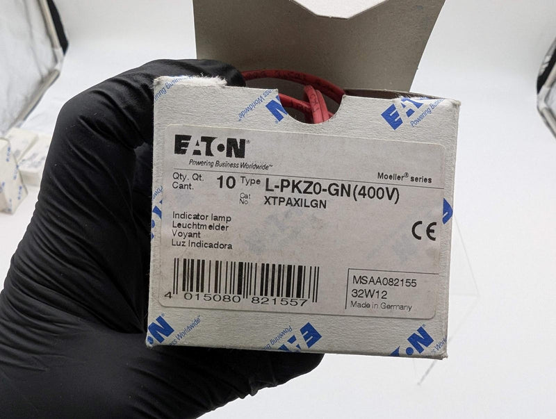 Eaton L-PKZ0-GN 400V Universal Indicator Lamps Green for 16mm Diam Pack of 2 4