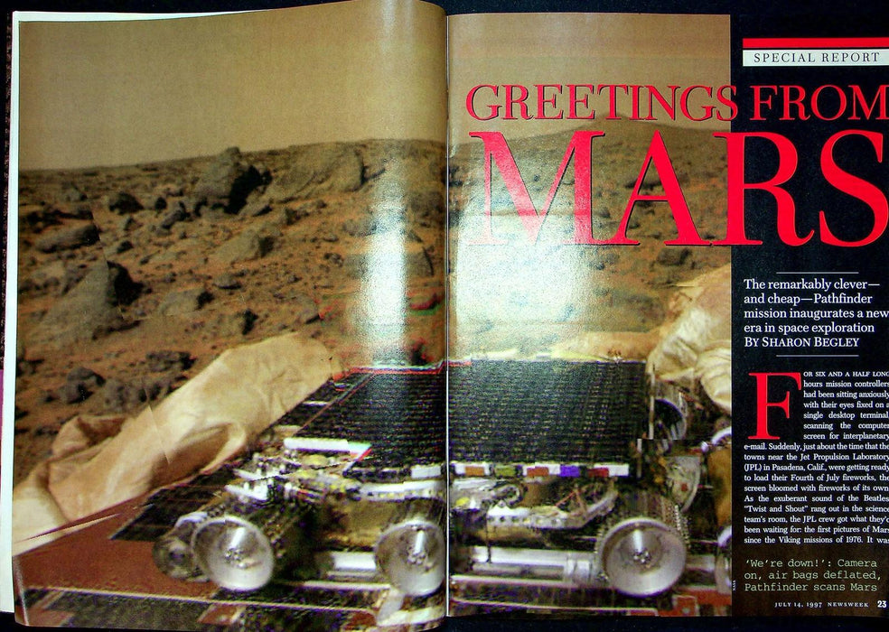 Newsweek Magazine July 14 1997 Pathfinder Mission Lands on Mars Jimmy Stewart 4