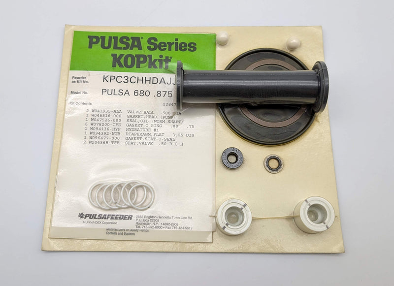 Pulsafeeder KPC3CHHDAJJ KOPkit Repair Kit Pulsa 680 .875 Series Metering Pump