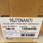 Alpha 16J70NANTI Plastic Round Jar 16oz 70/400 Natural Anti Static No Lid 160/Cs 9