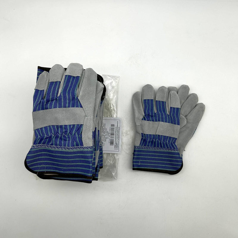 PIP 82-7563 Leather Palm Gloves Sz Large Gunn Cut Safety Cuffs Wing Thumb 12prs