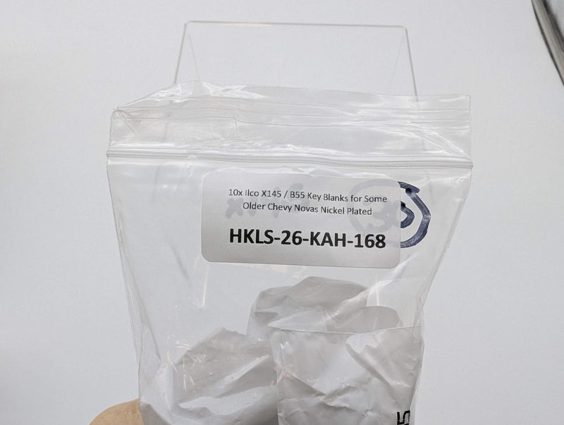 10x Ilco X145 / B55 Key Blanks for Some Older Chevy Novas Nickel Plated 3