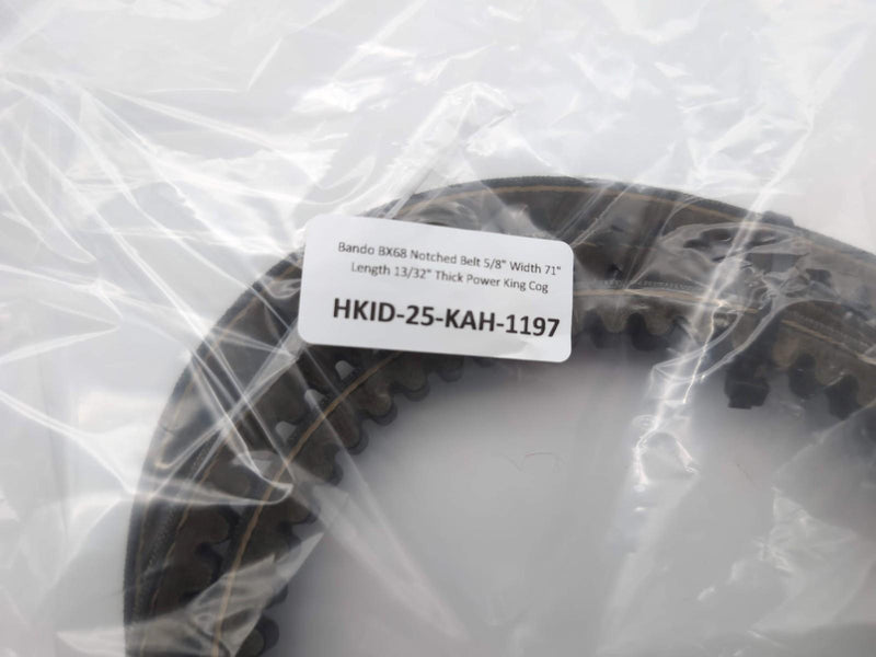 Bando BX68 Notched Belt 5/8" Width 71" Length 13/32" Thick Power King Cog 4