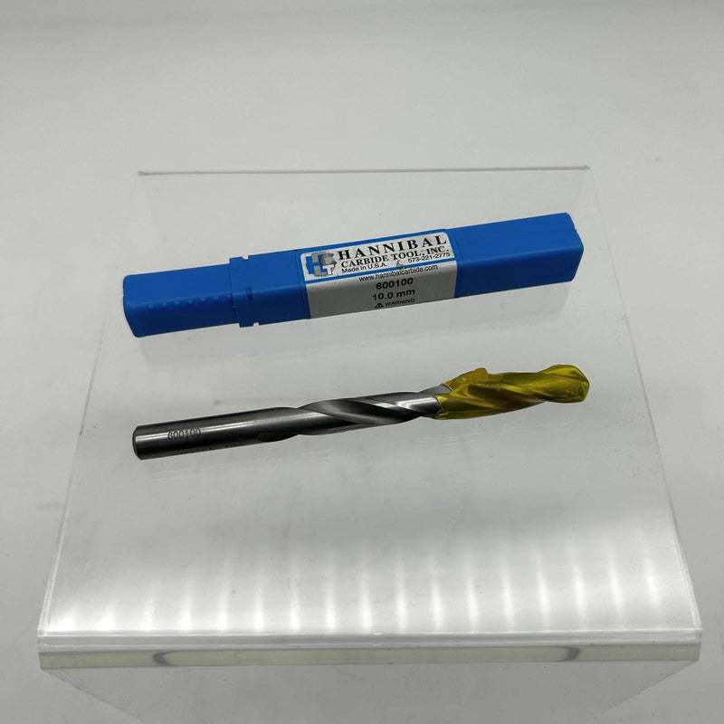 Hannibal 600100 Jobber Length Drill Bit 10.0mm Carbide Cutting Edge Series 600M
