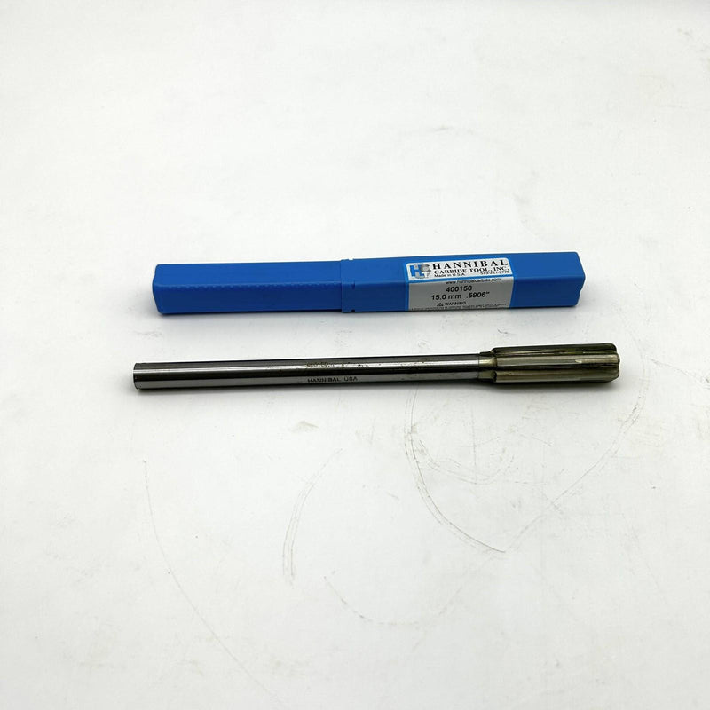 Hannibal 400150 Reamer Straight Shank and Flute Type 400 0.5906/15mm 7/16 Shank