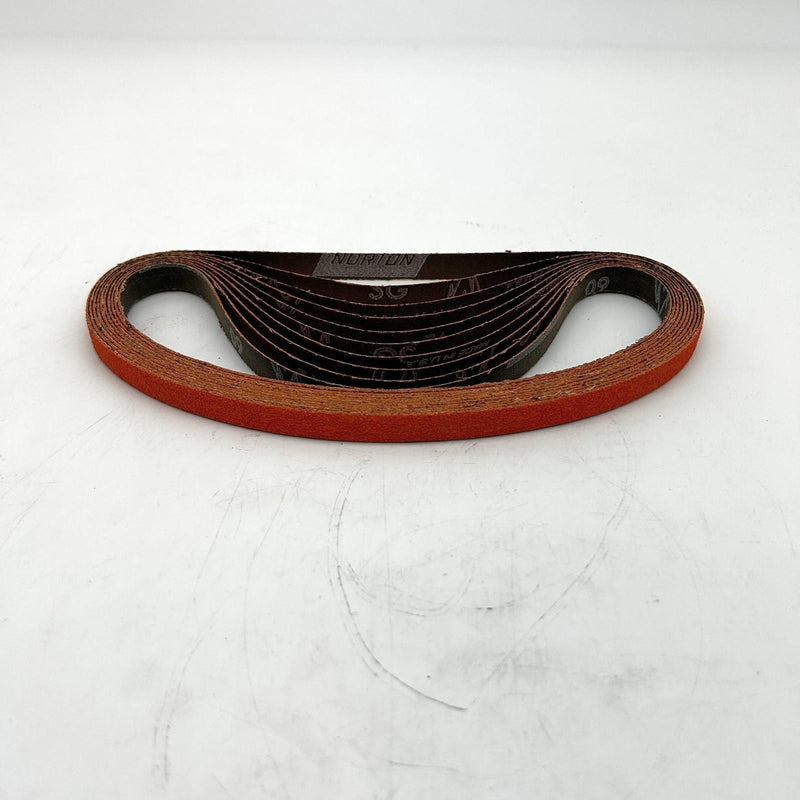 Dynabrade 79148 Sanding Belt 1/2" x 24" Medium 60 Grit Norton SG Ceramic 10pk 9