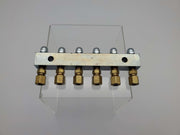 Alemite 6136 Grease Fitting Header Block 6 Point 1/8" NPT Female 1/4" Tubing 2