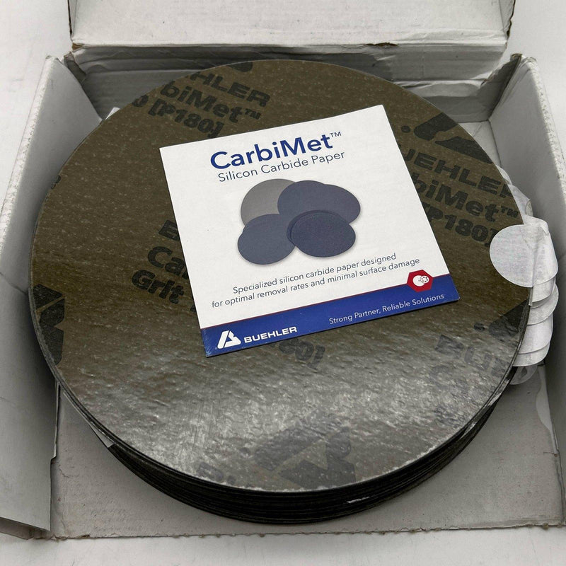 Buehler CarbiMet 36080180 Abrasive Discs SiC Paper 8in 180 Grit PSA 90/BX 1